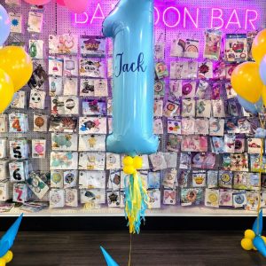 09. 34" helium balloon number